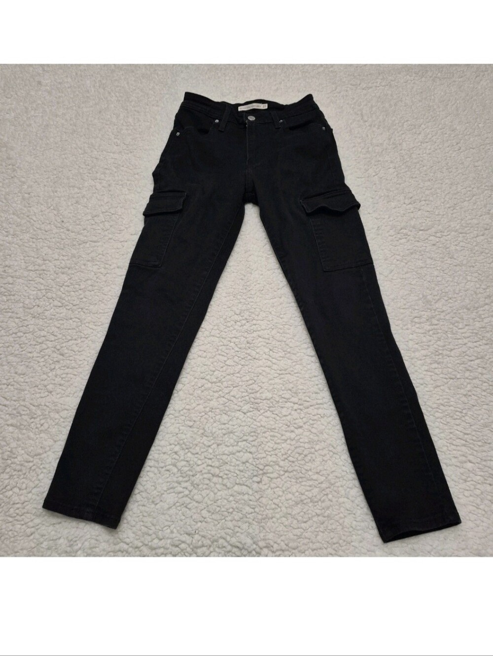 Levis Jeans 721 High Rise Skinny Ankle Black Denim Jeans Women's Size 25 Twill